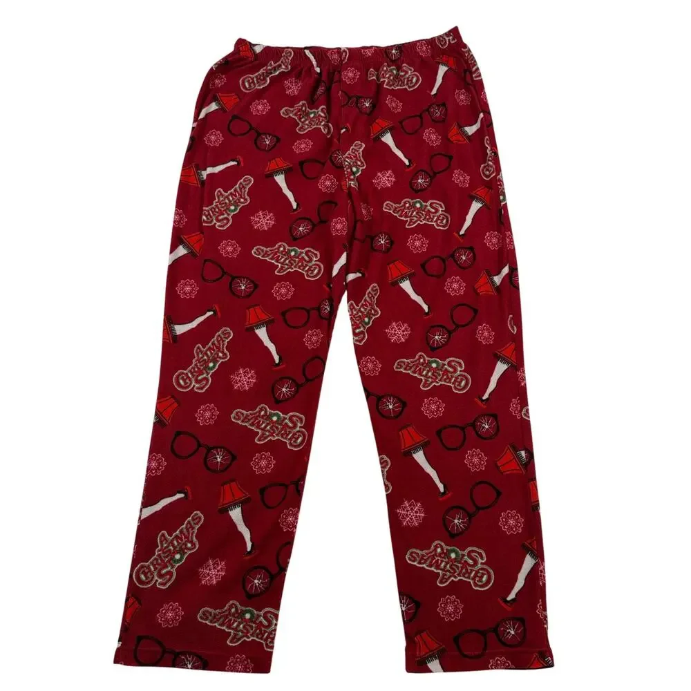 Lot of 2 Men's XL Holiday Fleece Pajama Pants Christmas Story Christmas Vacation